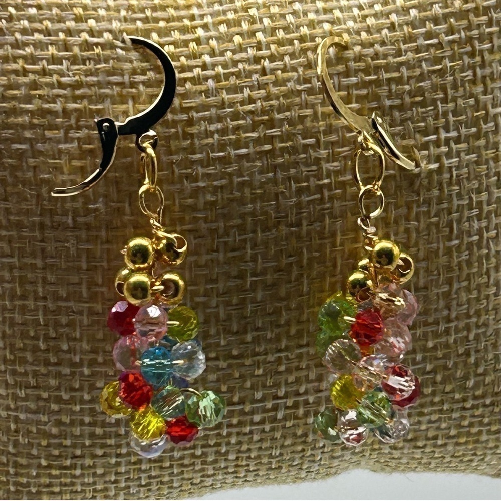 New multi color crystal wired handmade
Earrings - Picture 6 of 6